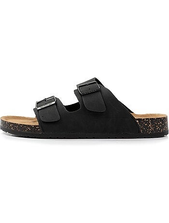 Sandali con doppi cinturini ultracomodi, sottopiede in pelle isotoner