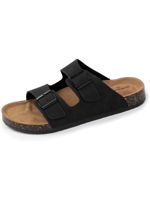 Sandali con doppi cinturini ultracomodi, sottopiede in pelle isotoner - Kiabi Sandali con doppi cinturini ultracomodi, sottopiede in pelle isotoner - Kiabi