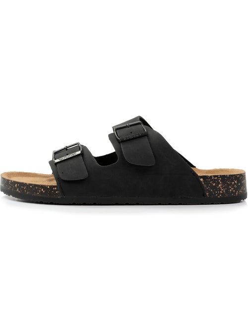 Sandali con doppi cinturini ultracomodi, sottopiede in pelle isotoner - Kiabi Sandali con doppi cinturini ultracomodi, sottopiede in pelle isotoner - Kiabi