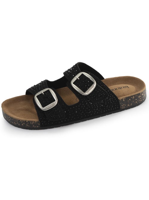 Sandali con doppi cinturini ultracomodi, sottopiede in pelle isotoner - Kiabi Sandali con doppi cinturini ultracomodi, sottopiede in pelle isotoner - Kiabi