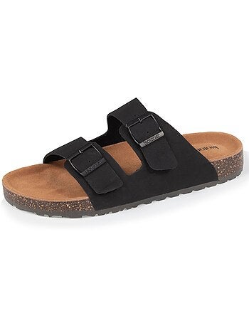 Sandali con doppi cinturini ultracomodi, sottopiede in pelle isotoner