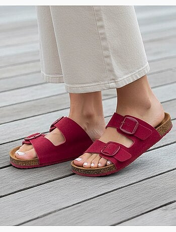 Sandali sottopiede in pelle patch everywear comfort heel isotoner