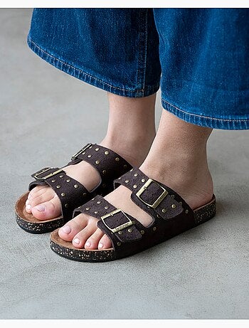 Sandali con doppi cinturini, sottopiede patch ultra confortevole Isotoner