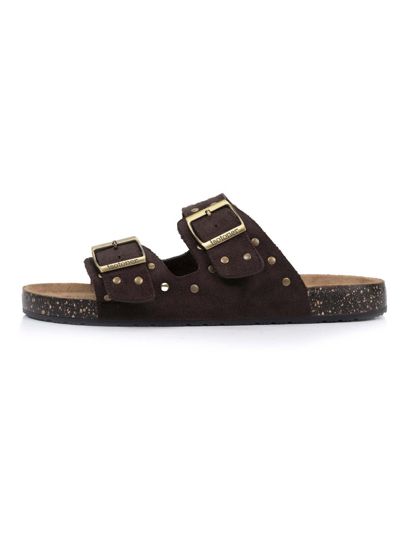 Sandali con doppie cinghie ultraconfortevoli  Isotoner Marrone cioccolato - Kiabi