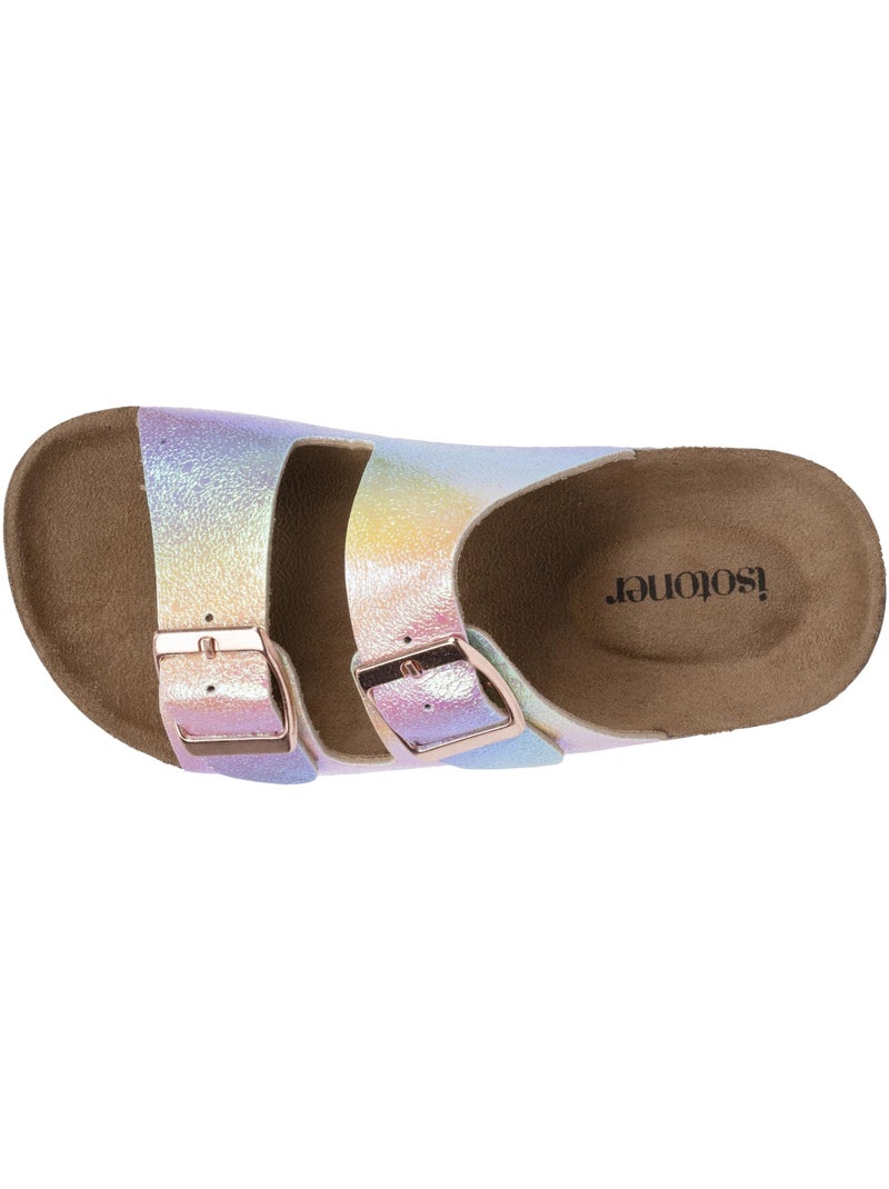 Sandali con doppie cinghie ultraconfortevoli isotoner Rosa/Multicolore - Kiabi