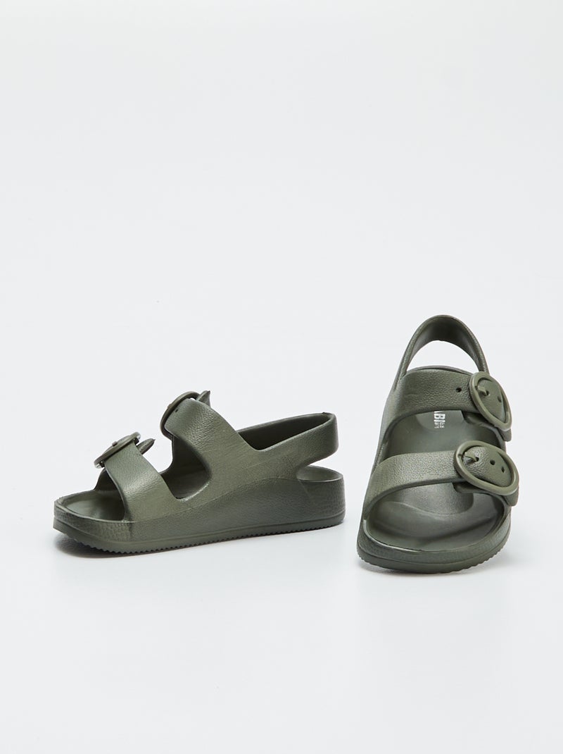 Sandali con doppio cinturino KAKI - Kiabi