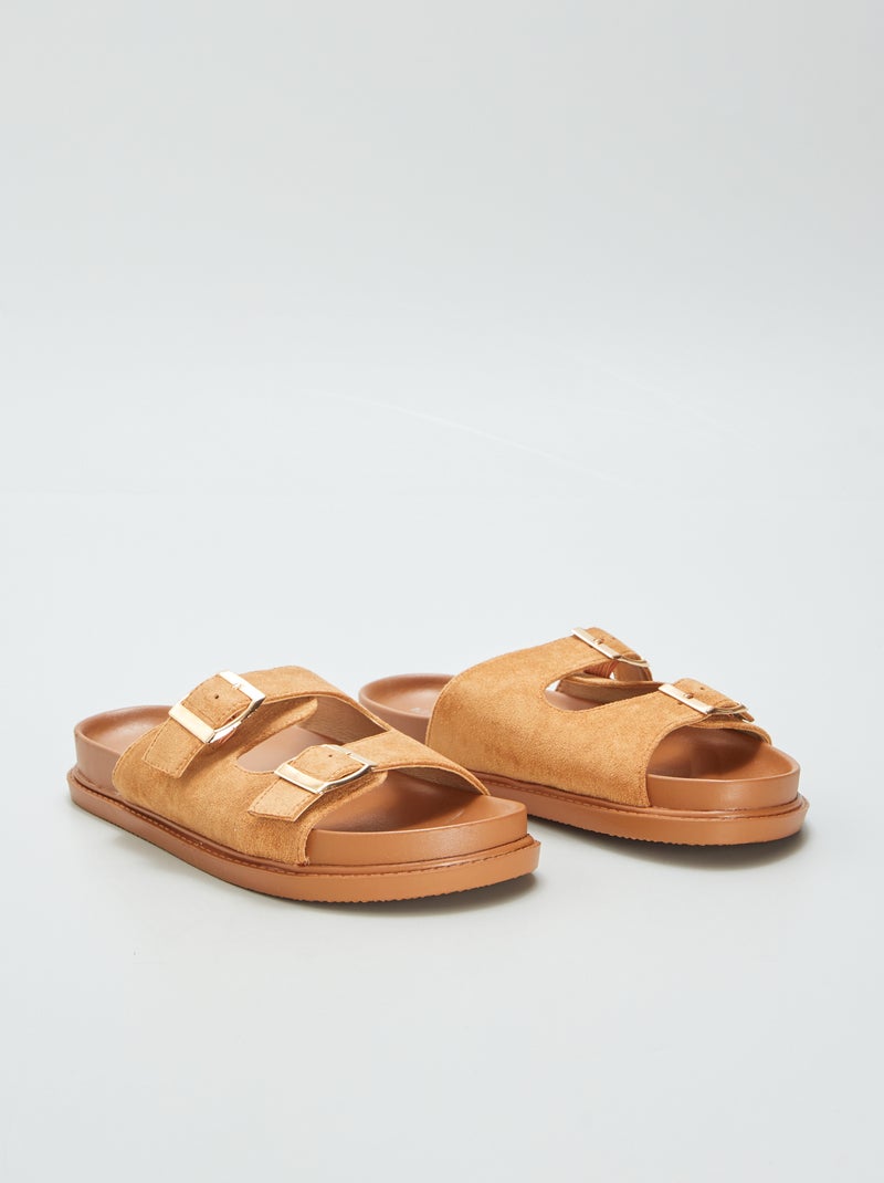 Sandali con doppio cinturino MARRONE - Kiabi