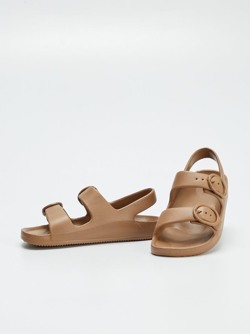 Sandali con doppio cinturino MARRONE - Kiabi