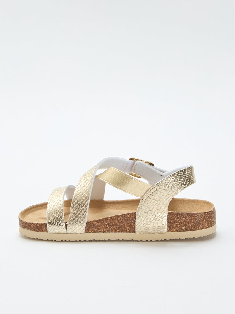 Sandali con fasce incrociate Giallo - Kiabi