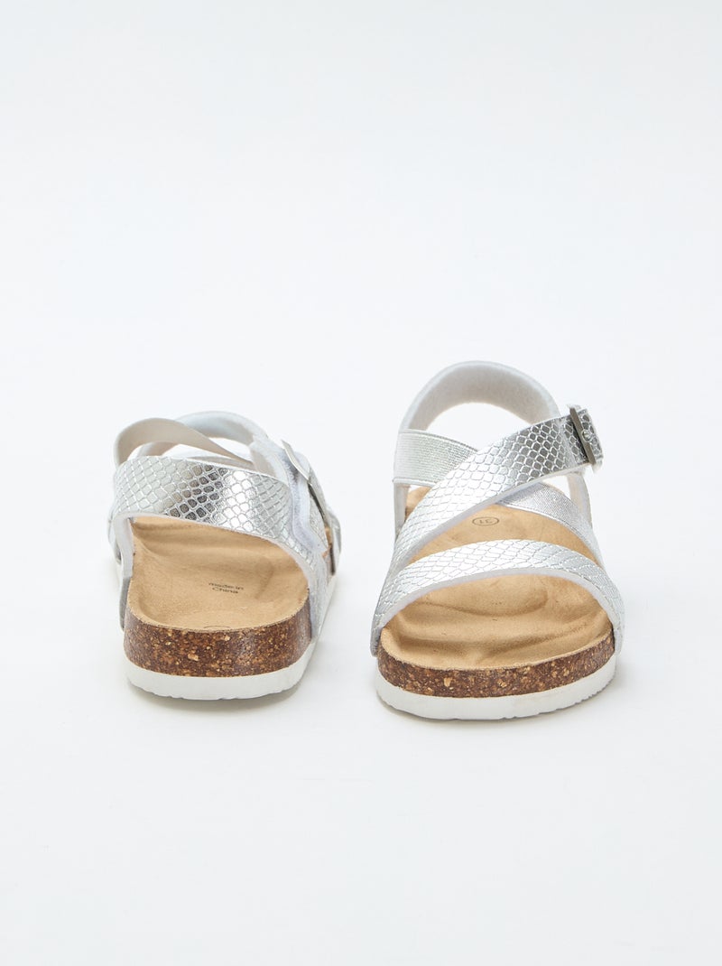 Sandali con fasce incrociate Grigio - Kiabi