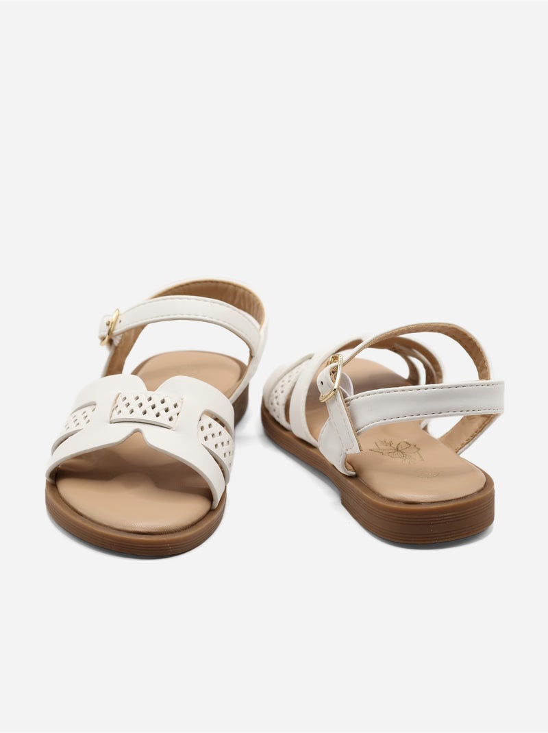 Sandali con fibbia Bianco - Kiabi