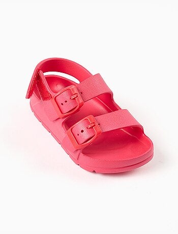 Sandali con fibbia in gomma con plantare