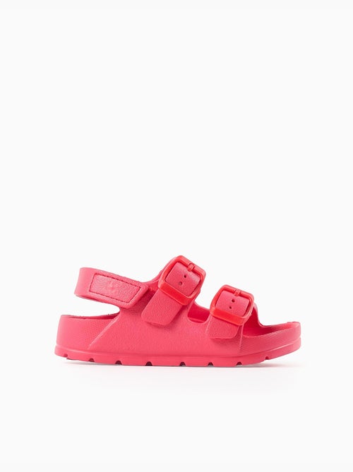 Sandali con fibbia in gomma con plantare - Kiabi