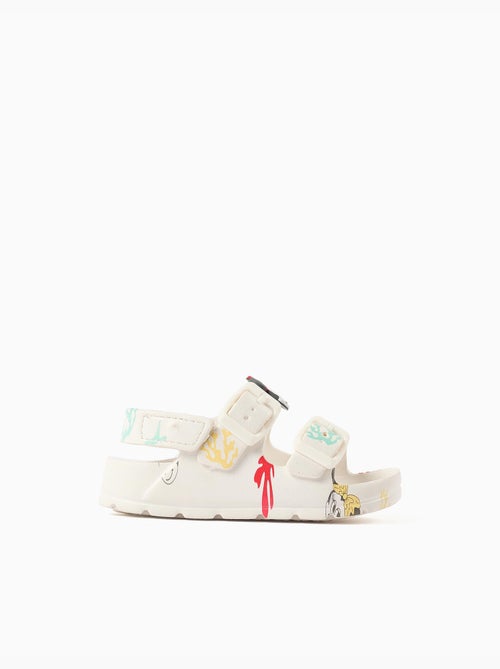 Sandali con fibbia in gomma con plantare con Minnie - Kiabi