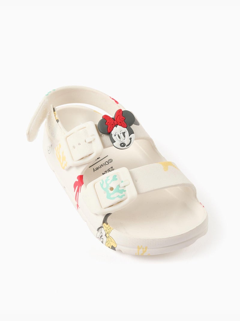 Sandali con fibbia in gomma con plantare con Minnie Bianco - Kiabi