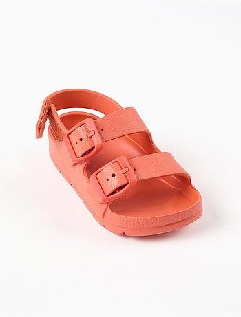 Sandali con fibbia in gomma con plantare per neonati