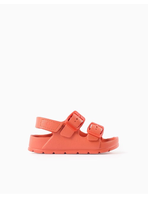 Sandali con fibbia in gomma con plantare per neonati - Kiabi