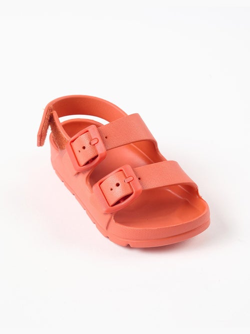 Sandali con fibbia in gomma con plantare per neonati - Kiabi