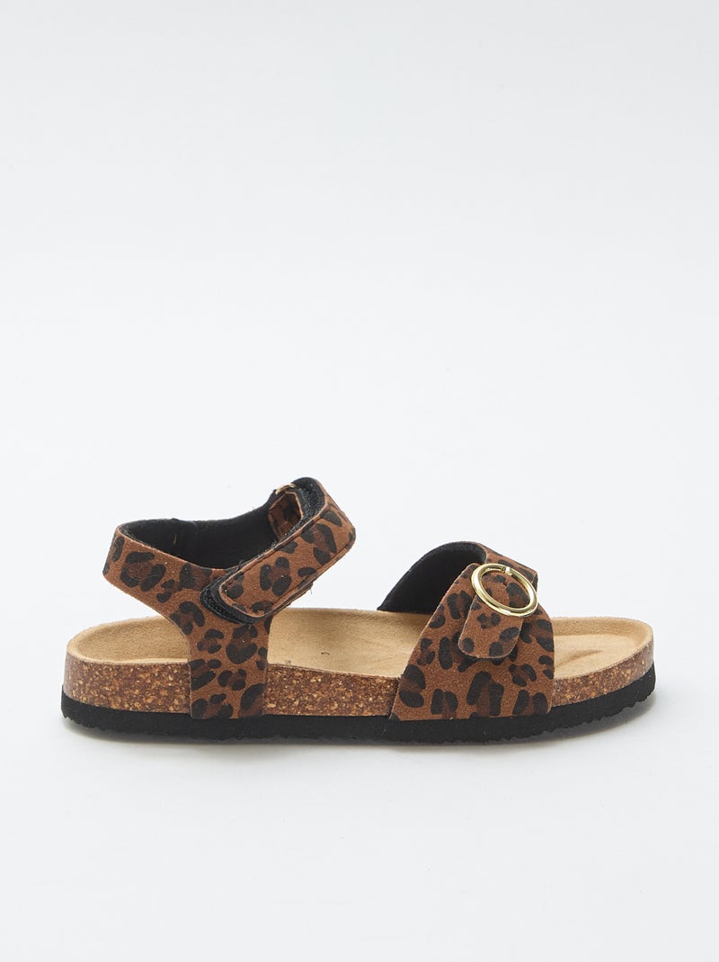 Sandali con fibbia rotonda Marrone - Kiabi