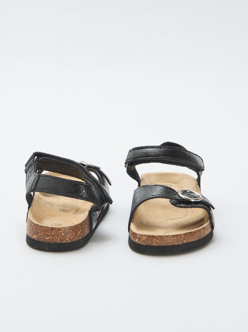 Sandali con fibbia rotonda Nero - Kiabi