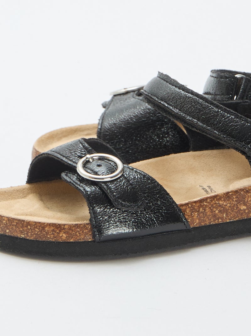 Sandali con fibbia rotonda Nero - Kiabi