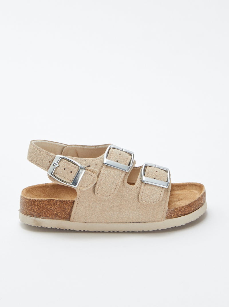 Sandali con fibbie BEIGE - Kiabi