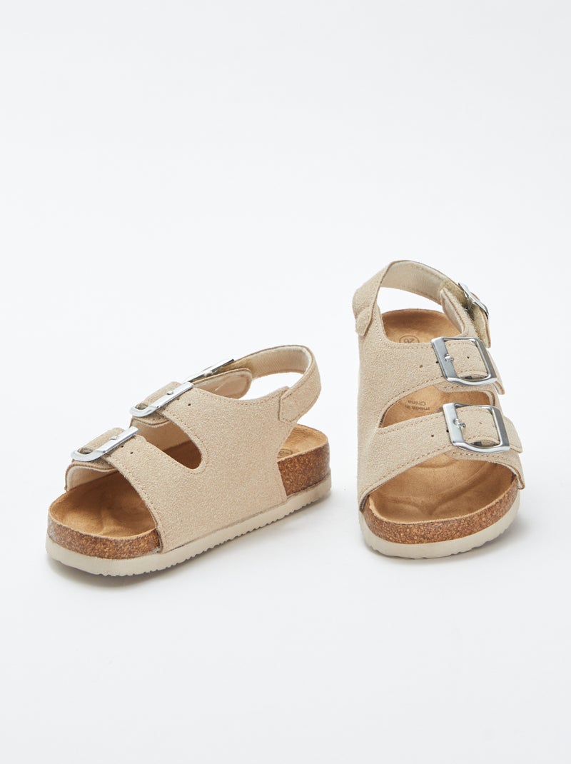 Sandali con fibbie BEIGE - Kiabi