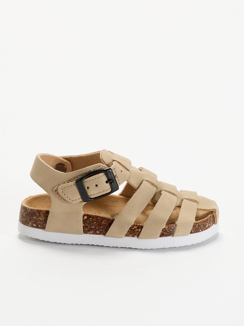 Sandali con fibbie Beige - Kiabi