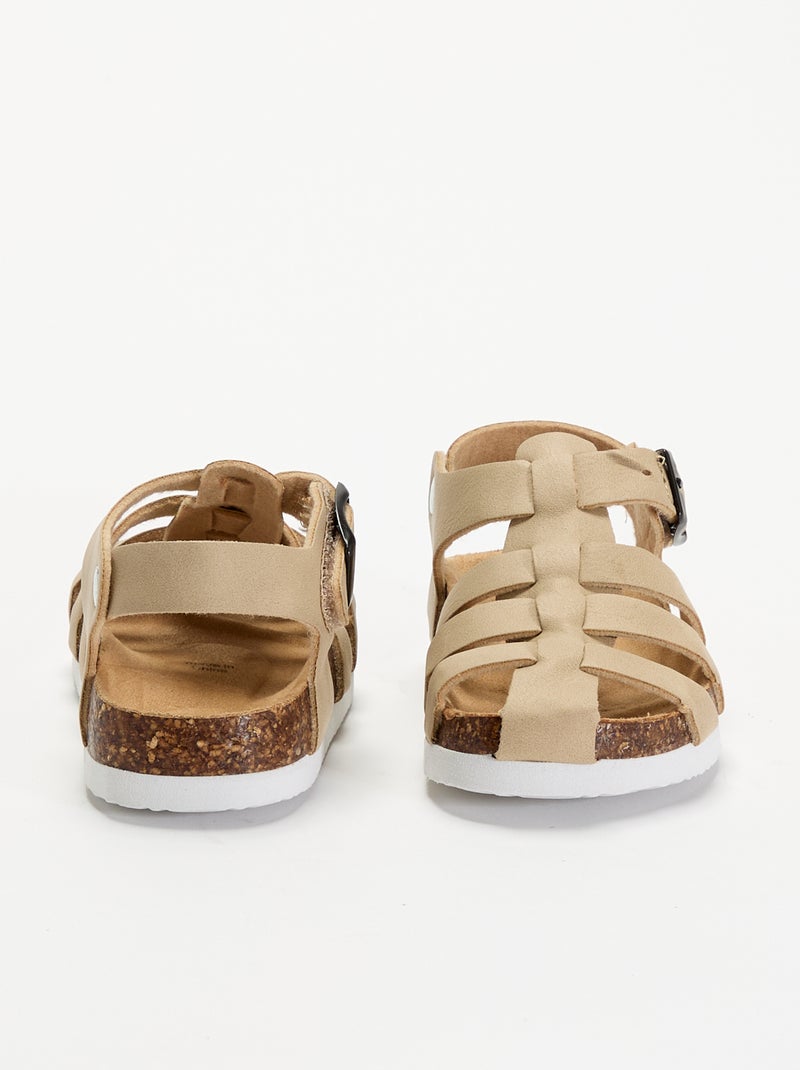 Sandali con fibbie Beige - Kiabi