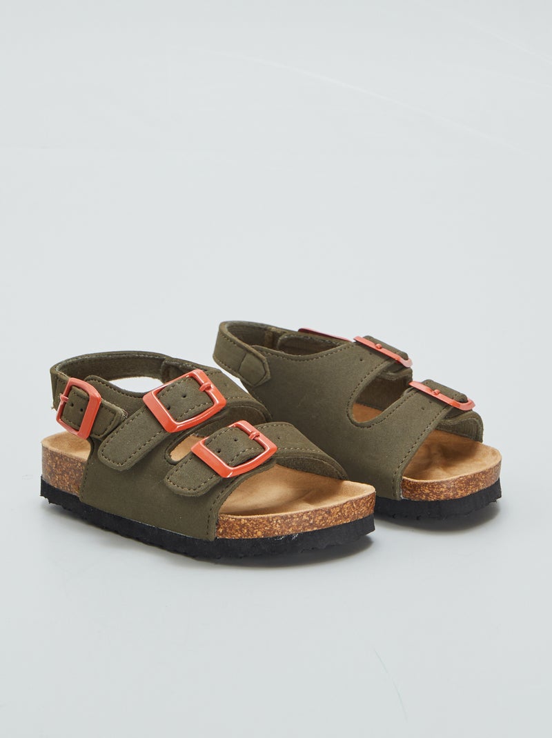 Sandali con fibbie KAKI - Kiabi