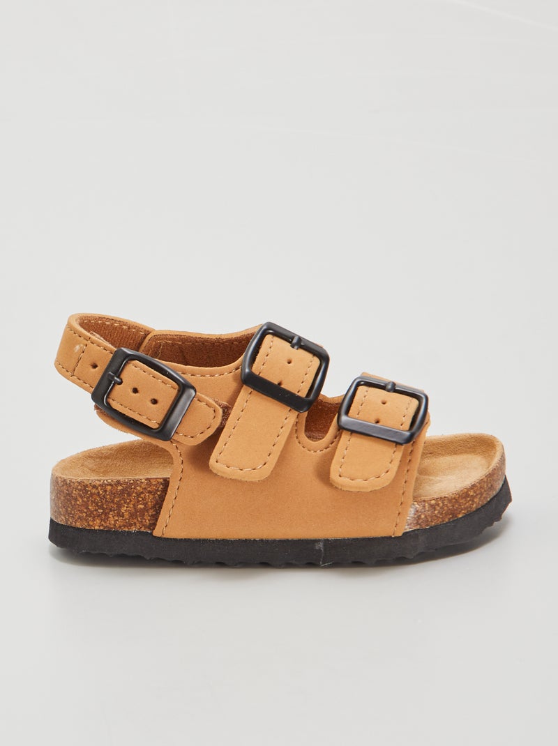 Sandali con fibbie MARRONE - Kiabi