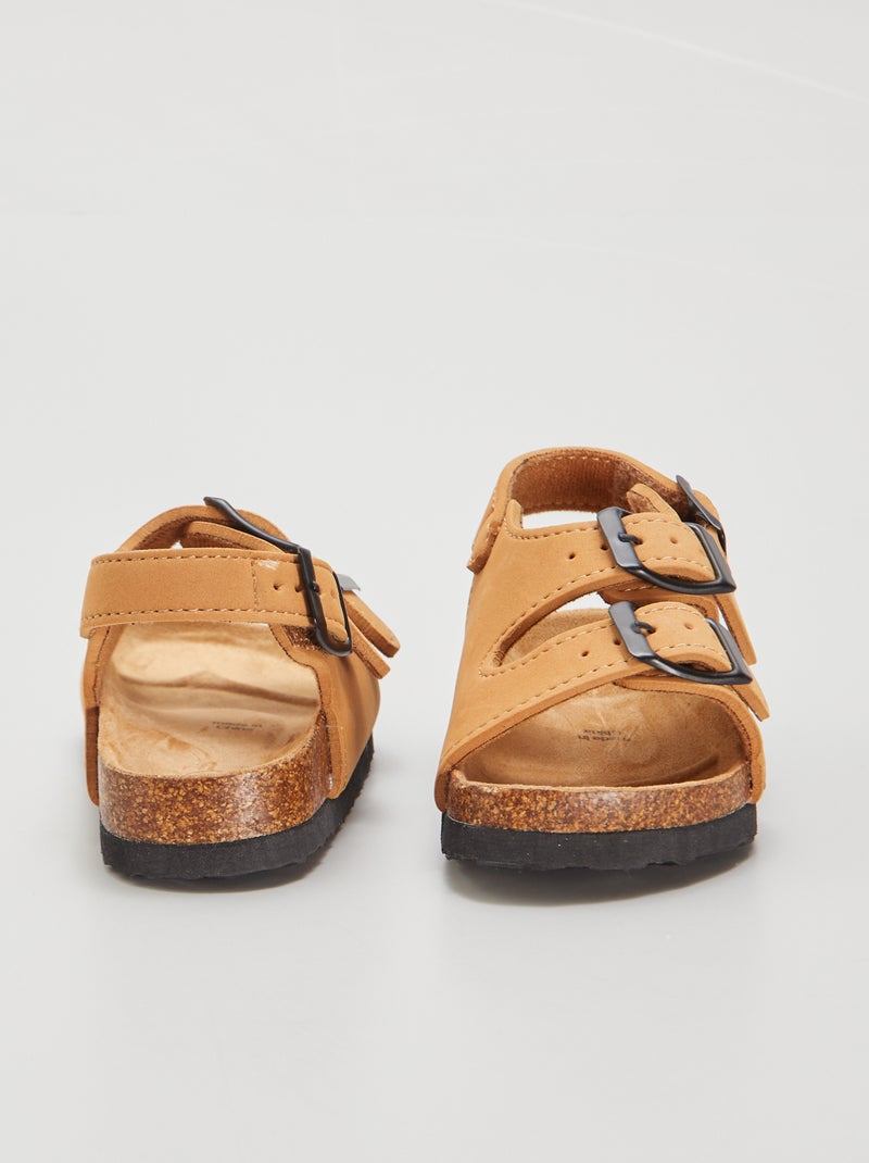 Sandali con fibbie MARRONE - Kiabi