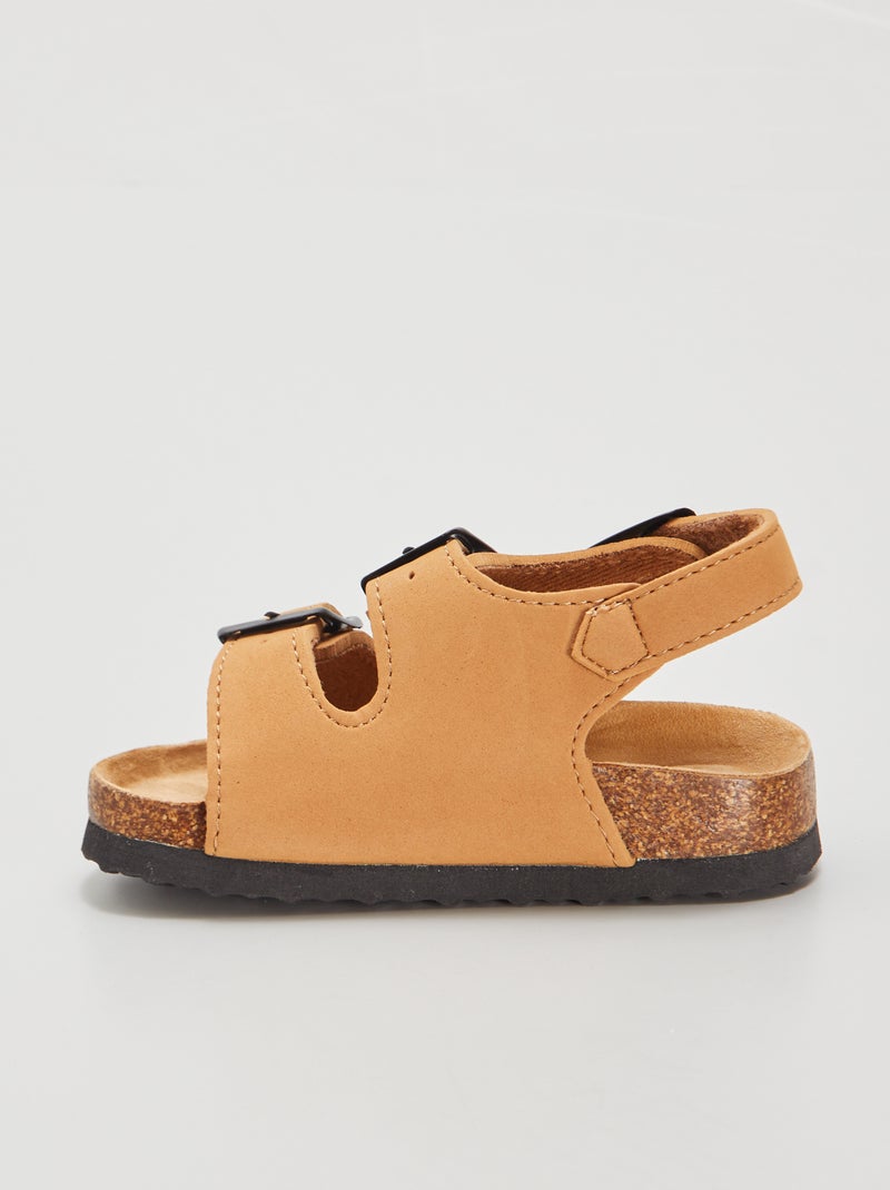 Sandali con fibbie MARRONE - Kiabi