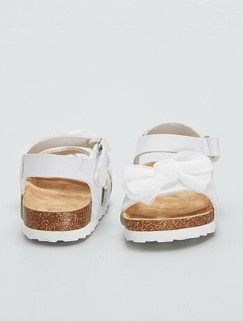 Sandali con fiocco in tulle
