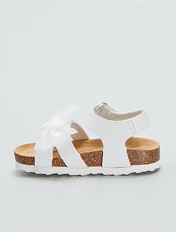 Sandali con fiocco in tulle