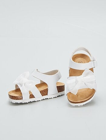 Sandali con fiocco in tulle