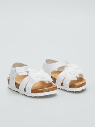 Sandali con fiocco in tulle