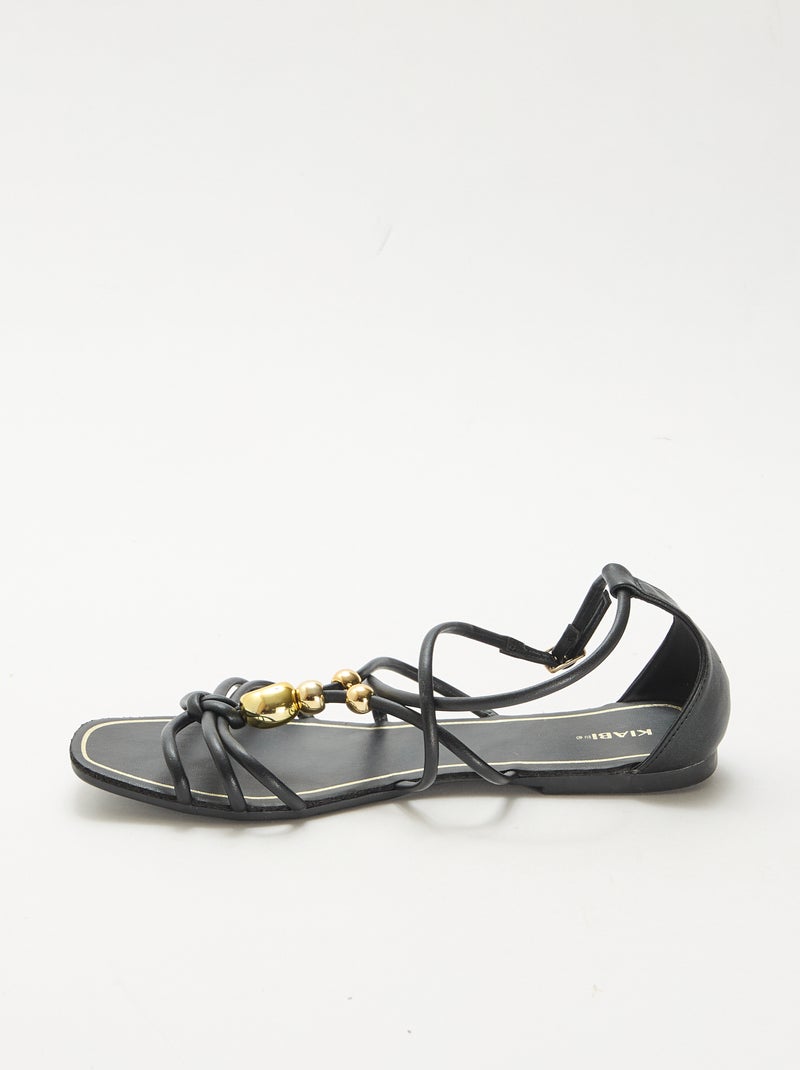 Sandali con gioielli Nero - Kiabi