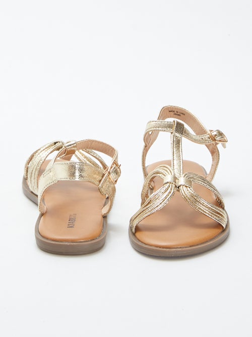 Sandali con molti cinturini argentati - Kiabi