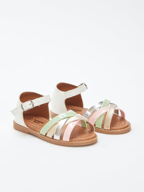 Sandali con multi-cinturini colorati - Kiabi
