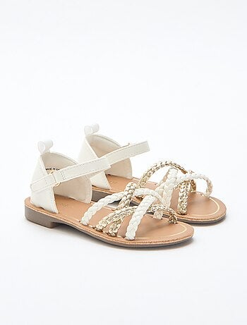 Sandali con multiple fasce intrecciate