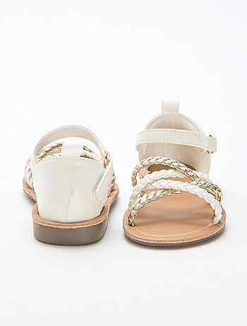 Sandali con multiple fasce intrecciate