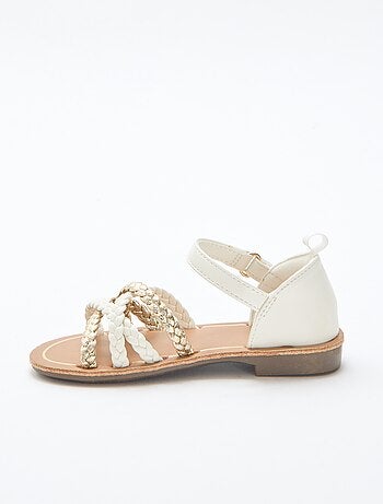 Sandali con multiple fasce intrecciate