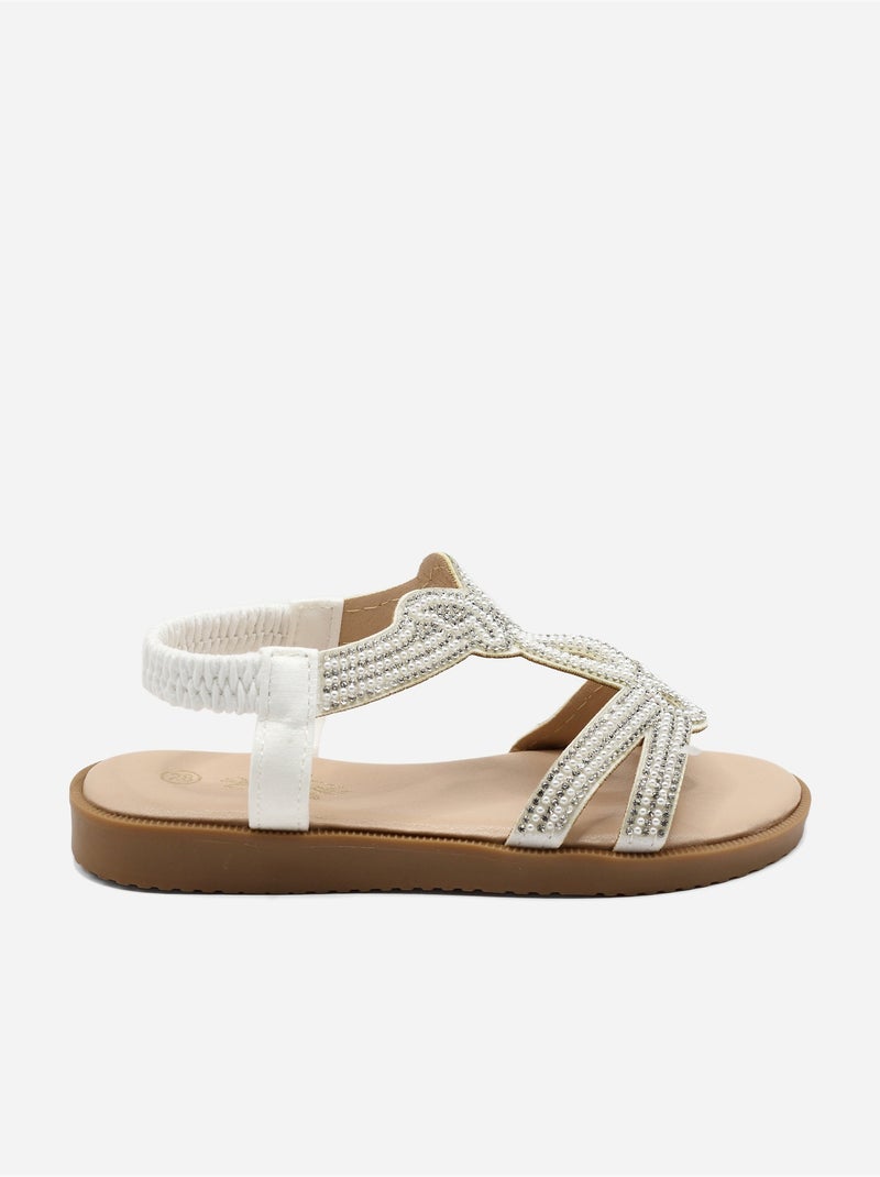 Sandali con perline Bianco - Kiabi