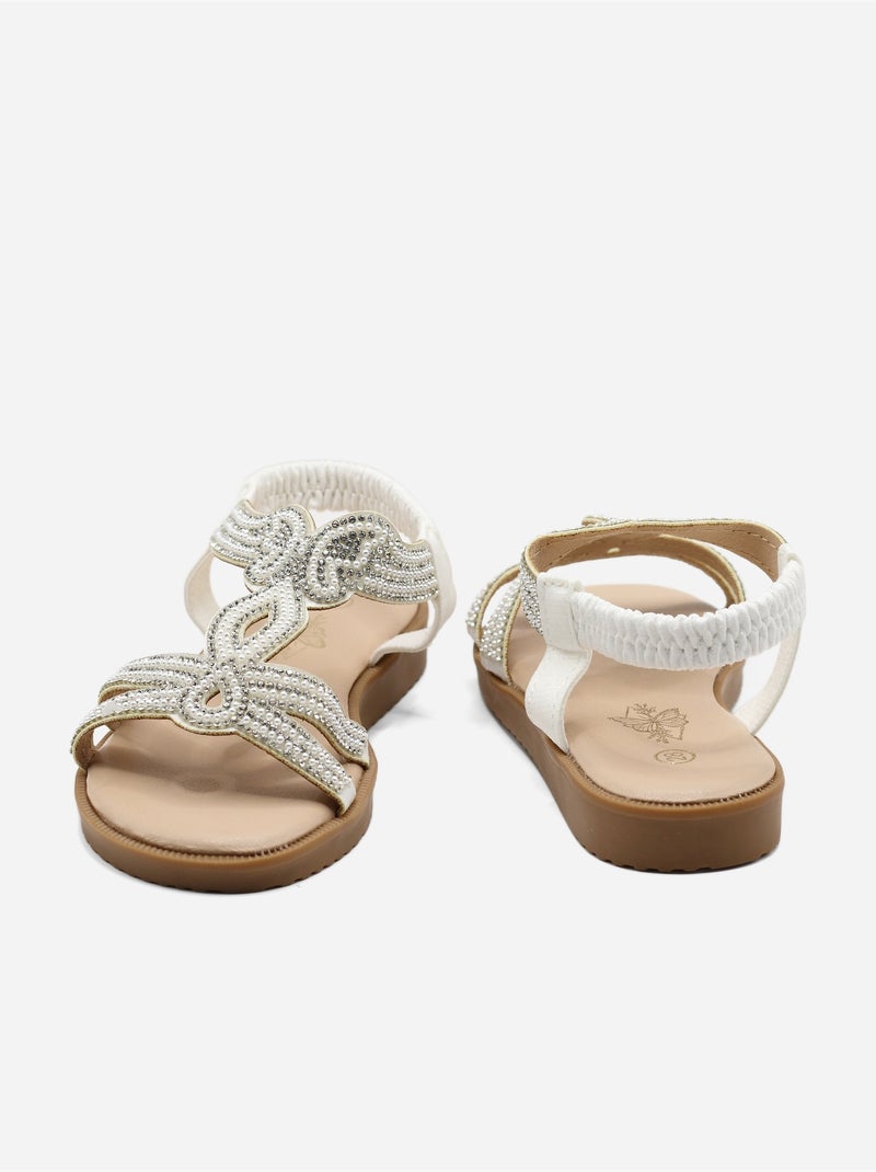 Sandali con perline Bianco - Kiabi