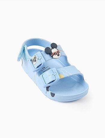 Sandali con plantare e fibbia in gomma con Mickey