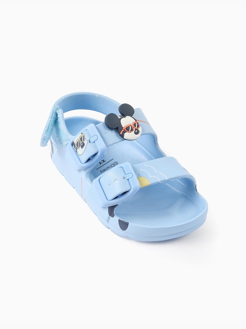 Sandali con plantare e fibbia in gomma con Mickey Blu chiaro - Kiabi