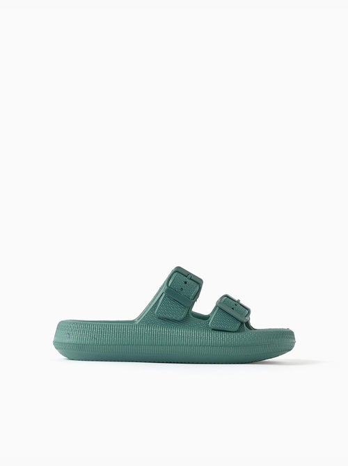 Sandali con plantare in gomma con doppia fibbia - Kiabi