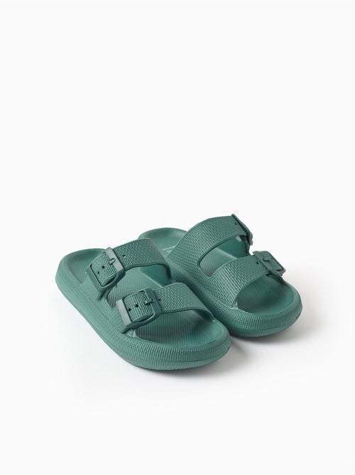 Sandali con plantare in gomma con doppia fibbia - Kiabi