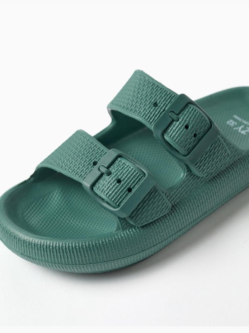 Sandali con plantare in gomma con doppia fibbia - Kiabi